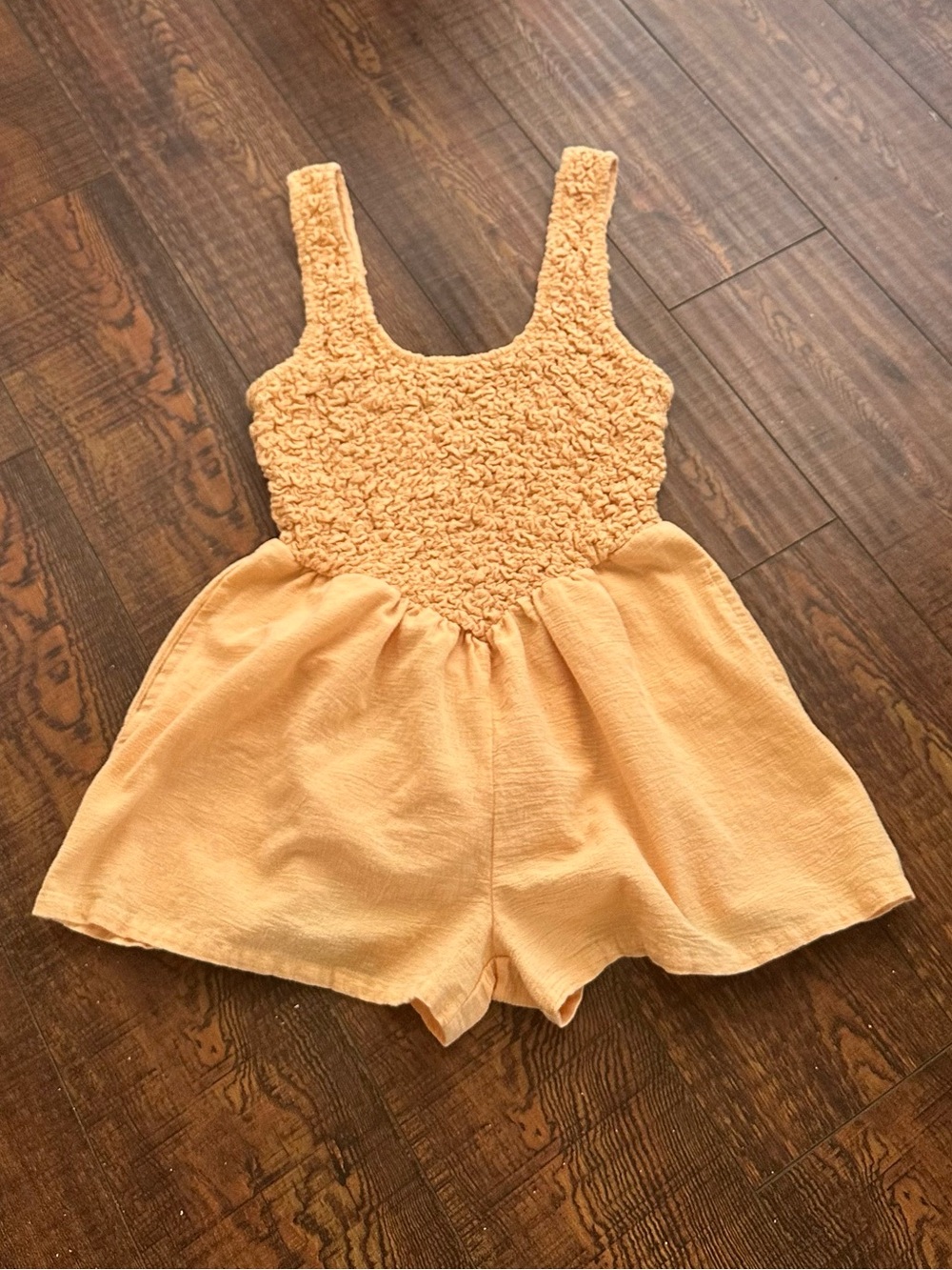 Free People Girls' Peach Sherpa Bodice Romper